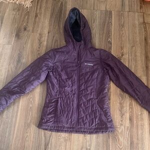 Columbia Omni Heat Women's Hooded Puffer Jacket - Plum Small